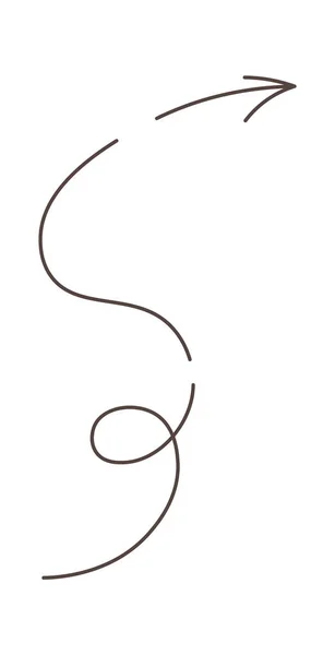 曲線矢印ベクトルイラスト — ストックベクタ