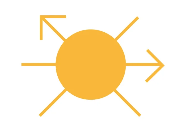 Moderne Futuristische Sonnenfigur Vektor Illustration — Stockvektor