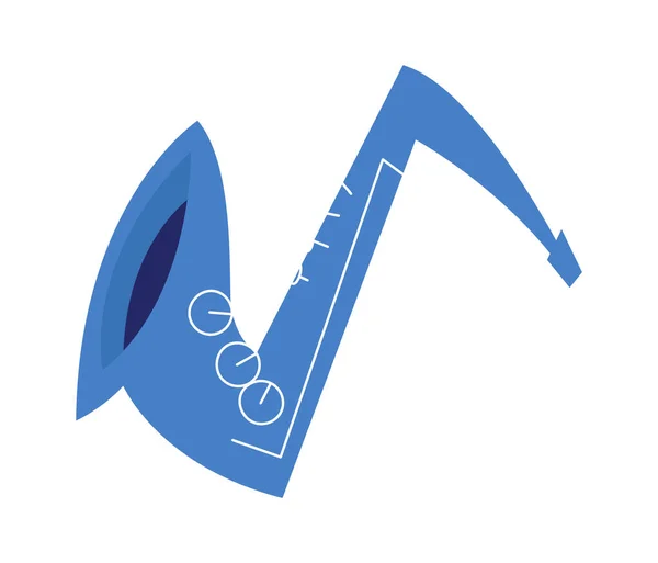 Saxofoon Jazz Instrument Vector Illustratie — Stockvector