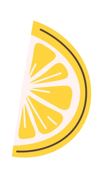 Limone Frutta Fetta Vettore Illustrazione — Vettoriale Stock