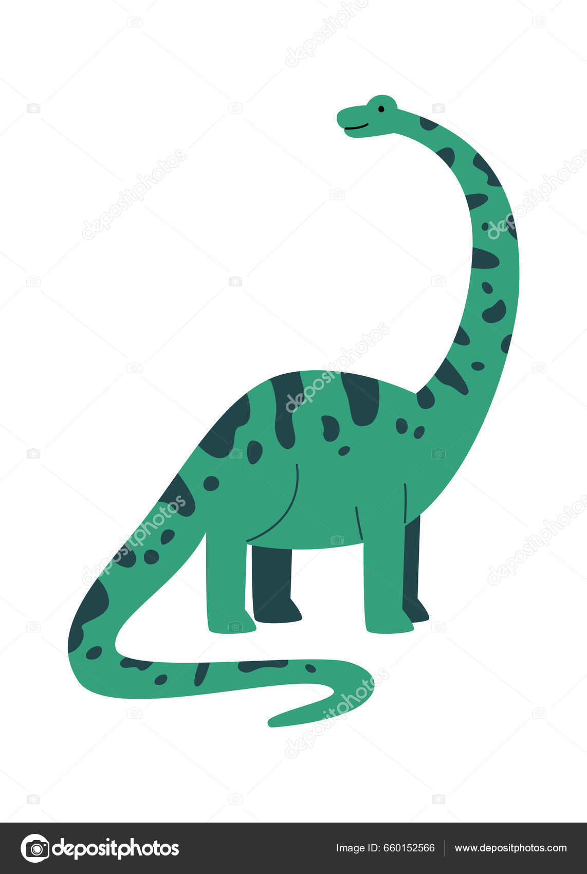 Vetores de Desenho Animado Dinossauro Brontossauro Dinossauro