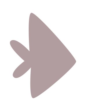 Çizgi film Balık Silüeti Vektör İllüstrasyonu