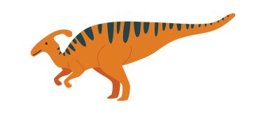 Parasaurolophus Dinozor Ayakta Duran Vektör İllüstrasyonu
