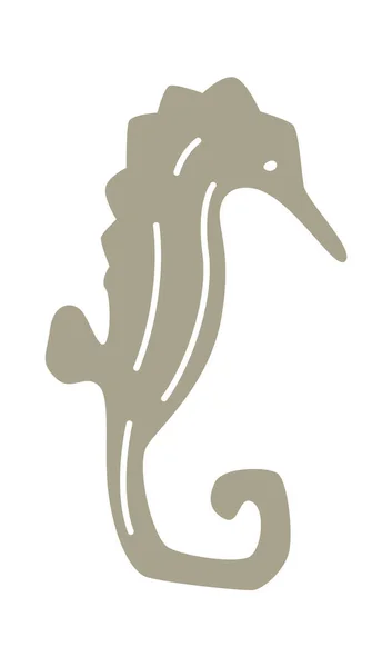 Sea Horse Silhouette Vectorillustratie — Stockvector