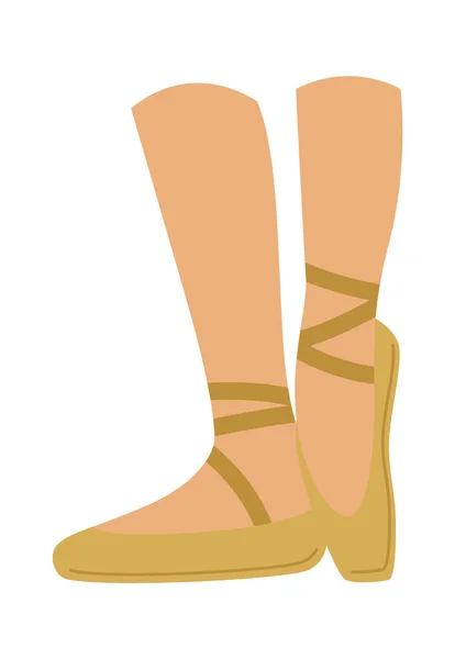 Pernas Sapatos Pointe Vector Ilustração — Vetor de Stock