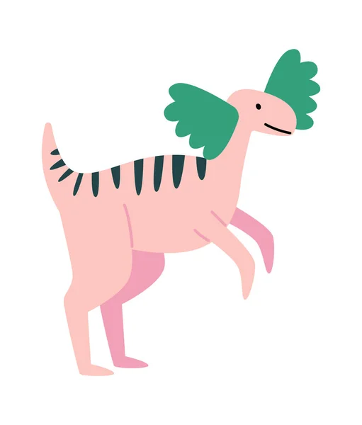 Dilophosaurus Dinosaurie Stående Vektor Illustration — Stock vektor