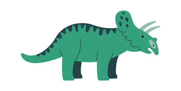 Triceratops Dinosaur Standing Vector Illustration — Stock Vector