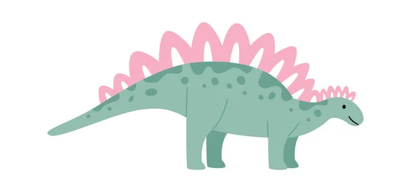 Stegosaurus Dinosaur Standing Vector Illustration — Vector de stock