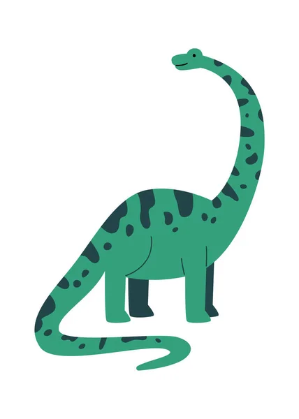 Dinozaur Brontosaurus Stojący Wektor Ilustracja — Wektor stockowy