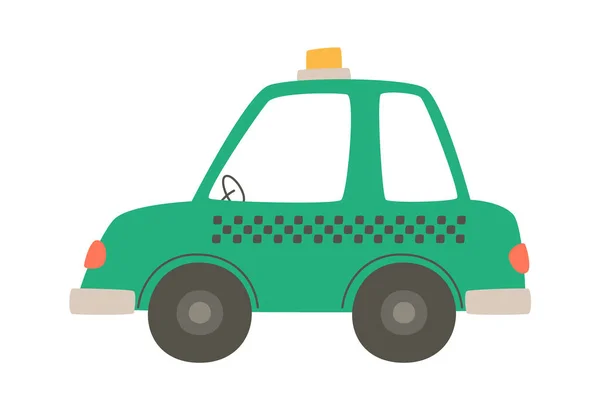 Taxi Coche Vehículo Vector Ilustración — Vector de stock