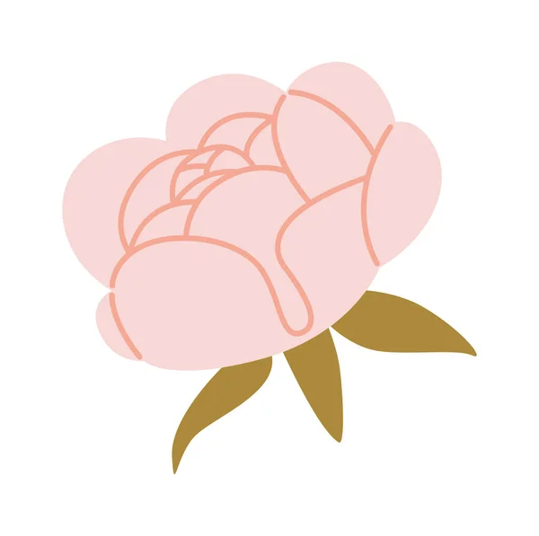 Illustration Vectorielle Icône Bourgeon Rose — Image vectorielle