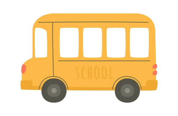 Iskolai Busz Jármű Vektor Illusztráció — Stock Vector