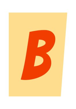 Anonim Kupürler Yazı Tipi B Harf Vektörü İllüstrasyonu