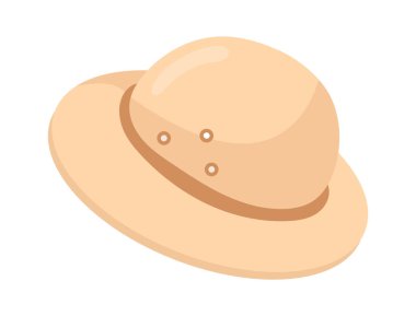 Arkeolog Sun Hat Vektör İllüstrasyonu