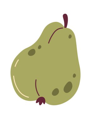 Olgun Armut Meyve Vektörü İllüstrasyonu