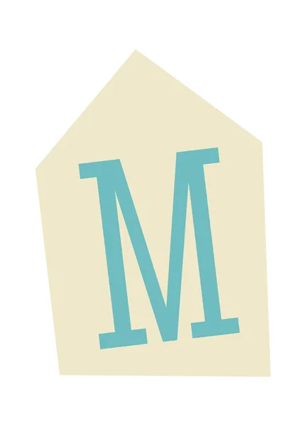 无名氏斜体M型字母矢量图解 — 图库矢量图片
