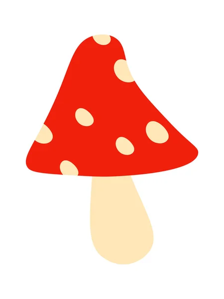 Fly Agaric Mushroom Vector Illustration — Stock Vector
