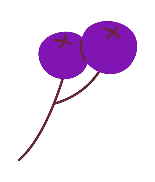 Blueberry Berries Branch Vector Illustration — стоковий вектор