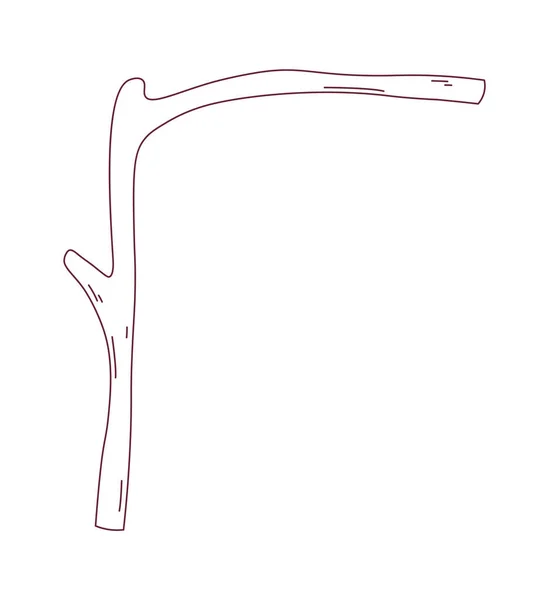 Branch Corner Frame Vector Illustratie — Stockvector
