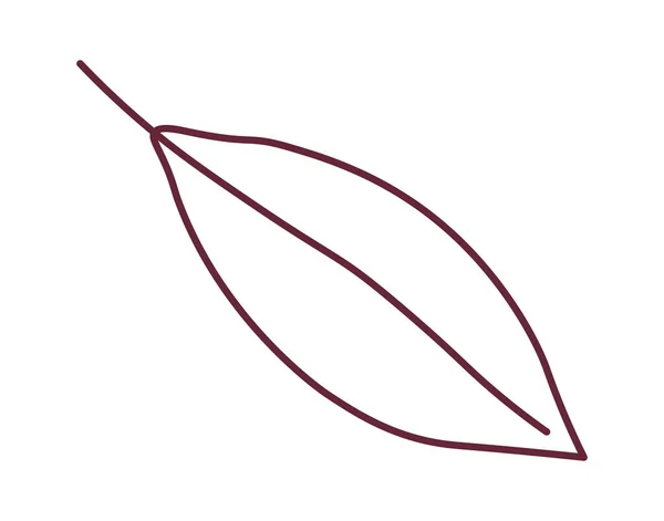 Leaf Linear Icon Vector Illustration — Stockvektor