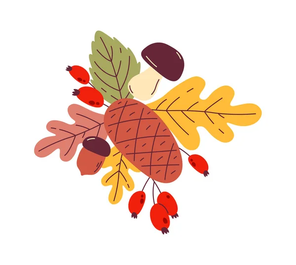 Illustration Vectorielle Nature Morte Florale Fruitière — Image vectorielle
