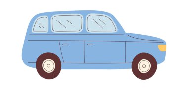 SUV Wagon Araba Vektörü İllüstrasyonu