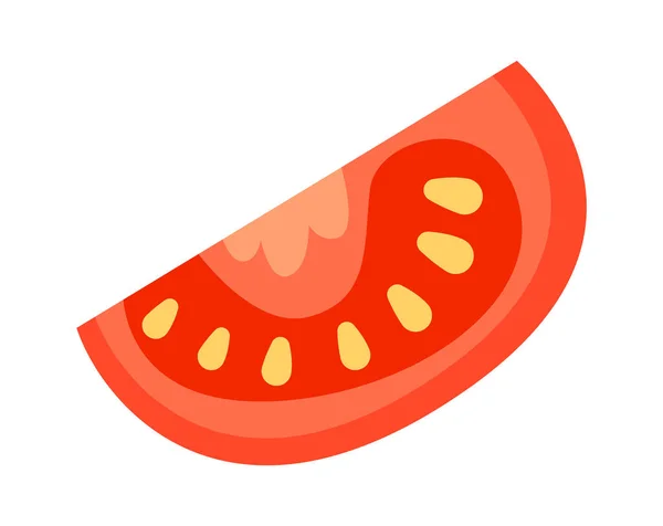 Illustration Vectorielle Des Tranches Légumes Tomate — Image vectorielle
