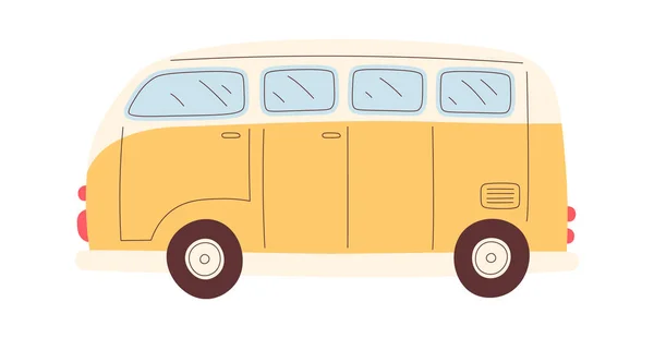 Retro Van Transporter Vector Illustration — стоковий вектор