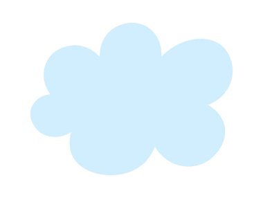 Gökyüzü Bulutu Simgesi Vektör İllüstrasyonu