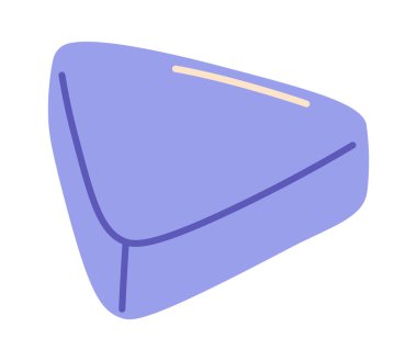 Üçgen Tahta Oyuncak Vektörü İllüstrasyonu