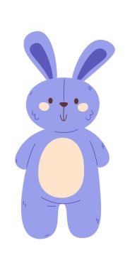 Plush Rabbit Oyuncak Vektörü İllüstrasyonu