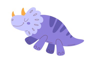 Triceratop Dinozor Hayvan Vektörü İllüstrasyonu
