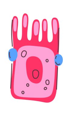 Bağırsak İnsan Hücre Vektörü İllüstrasyonu