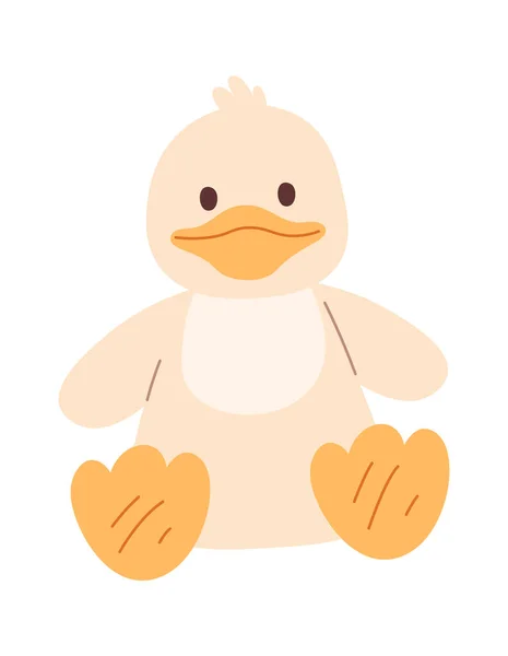 Plush Duck Toy Vector Illustration — стоковий вектор