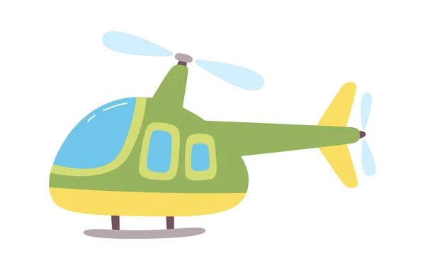 Cartoon Helicopter Vehicle Vector Illustration — Stockový vektor