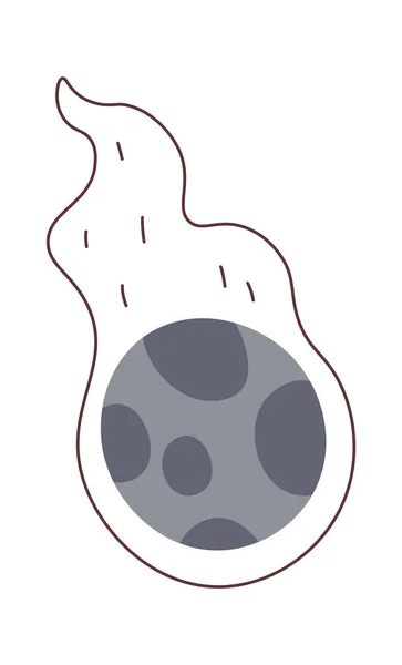 Vliegende Meteoriet Ruimte Vector Illustratie — Stockvector