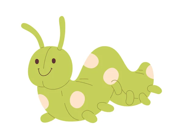 Plush Caterpillar Toy Vector Illustration — Stock Vector
