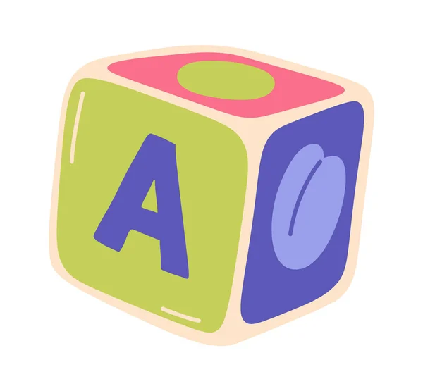 Children Cube Toy Vector Illustration — Stock Vector