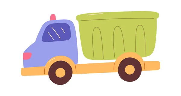 Dump Truck Children Toy Vector Illustration — Stock Vector