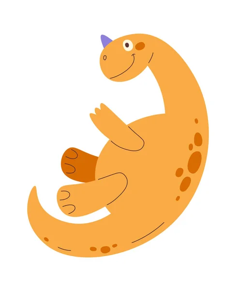 Dinosaur Lying Animal Vector Illustration — Stock Vector