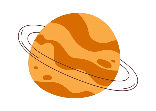 Handgezeichnete Ring Planet Vector Illustration — Stockvektor