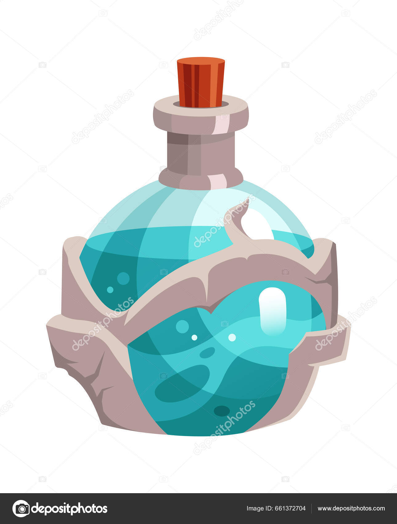 Game Potion Vessel Vector Illustration Stock Vector by ©Lookz 661372704