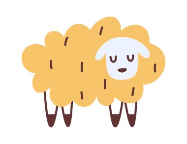 Çizgi film Koyun Hayvan Vektörü İllüstrasyonu