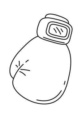 Boks Eldiveni Doğrusal Vektör Çizimi