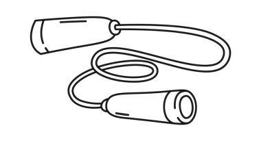 Doğrusal İp Vektörü İllüstrasyonu Atlanıyor