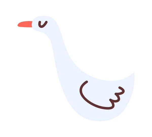 Zeichentrickfilm Goose Bird Vector Illustration — Stockvektor