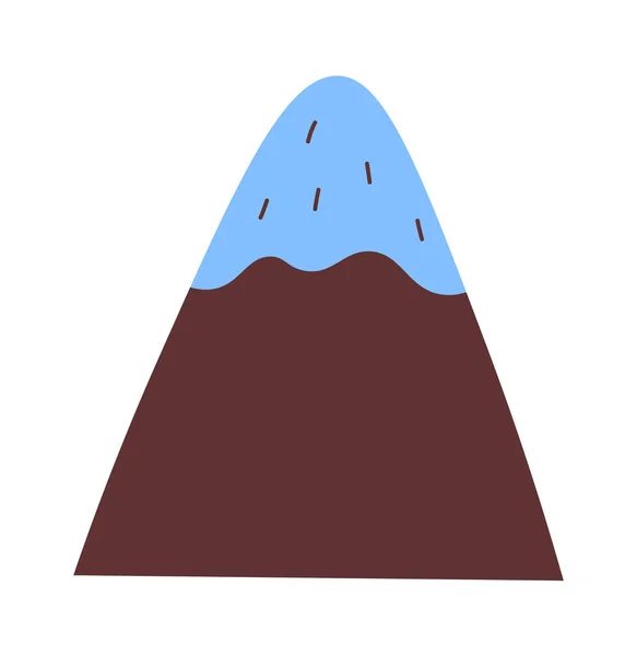 Desenhos Animados Montanha Neve Vector Ilustração — Vetor de Stock