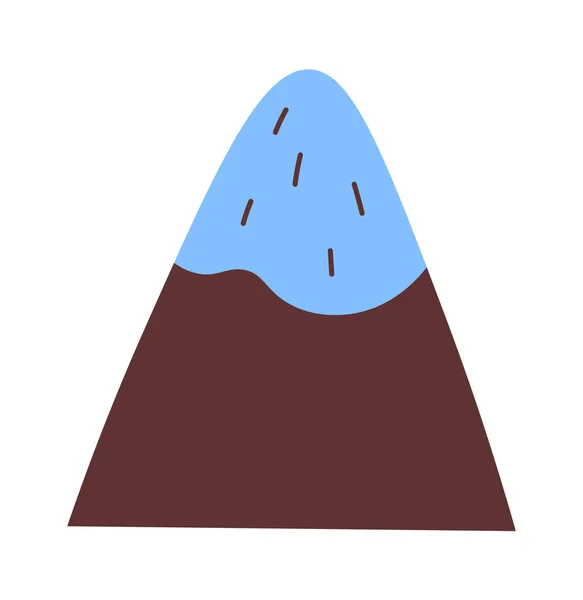 Cartoon Snow Mountain Vector Illustration — Stockový vektor