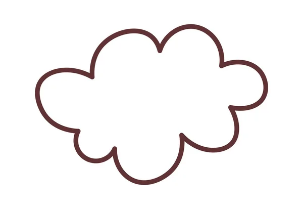 Sky Cloud Lineáris Vektor Illusztráció — Stock Vector