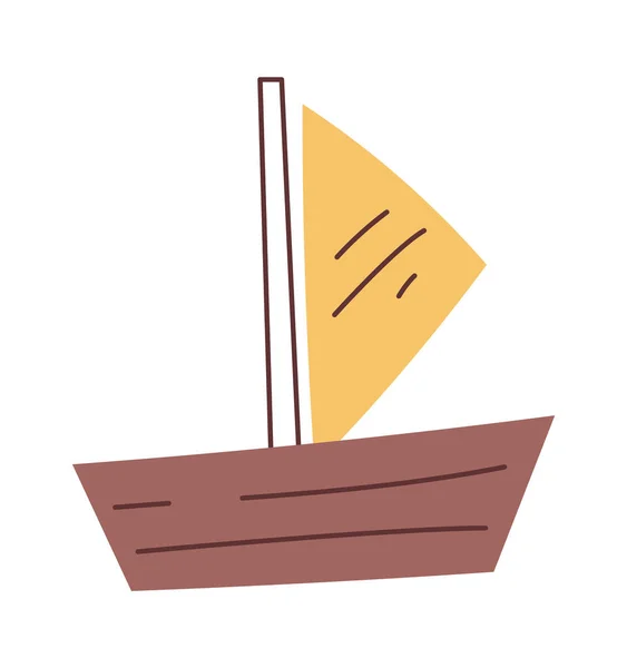 Rajzfilm Wooden Ship Vector Illusztráció — Stock Vector